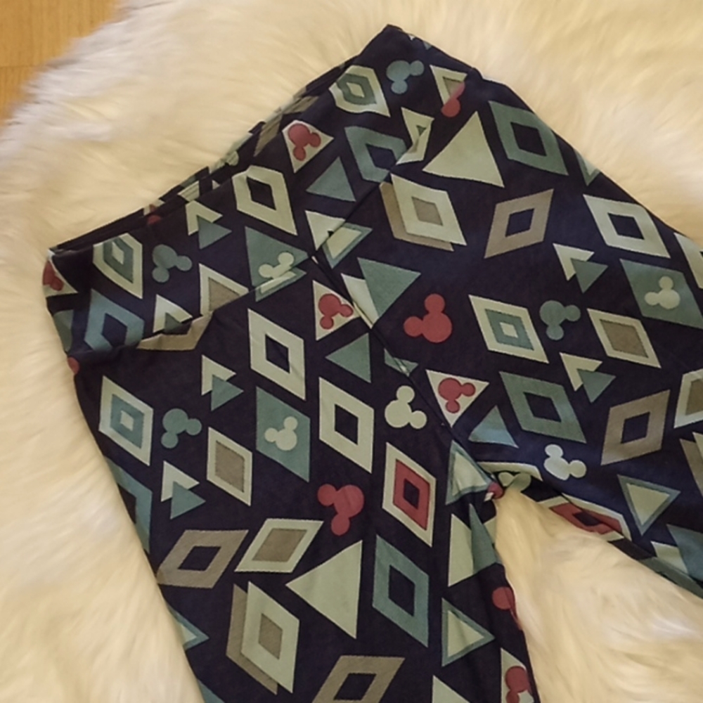 Disney LLR Mickey Mouse Geometric Printed Leggings-#1463